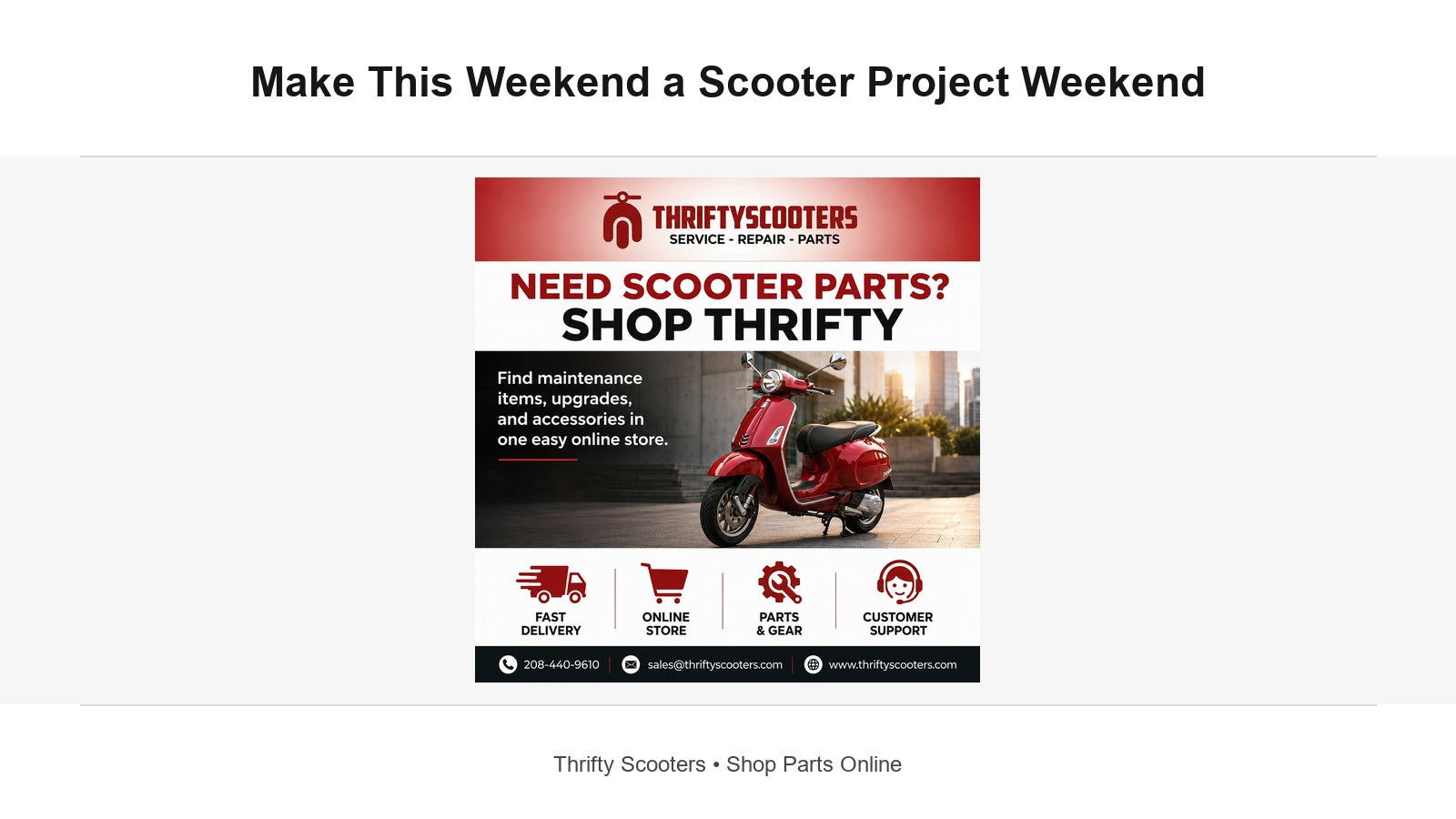 How to Prepare for a Weekend Scooter Project
