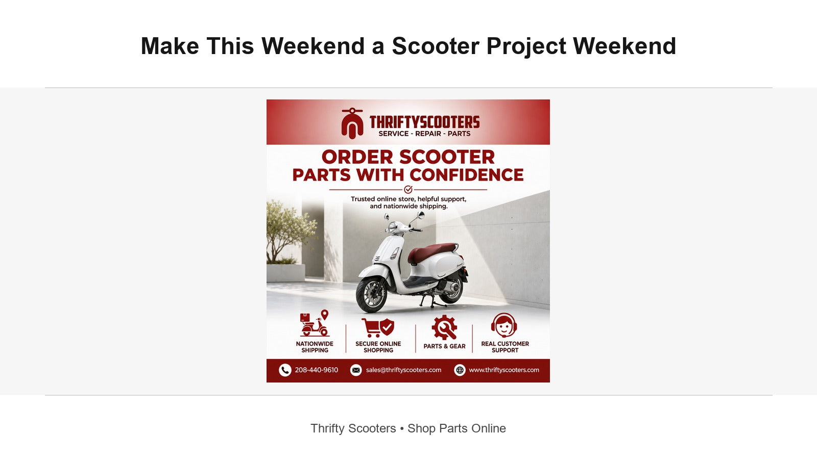 How to Prepare for a Weekend Scooter Project