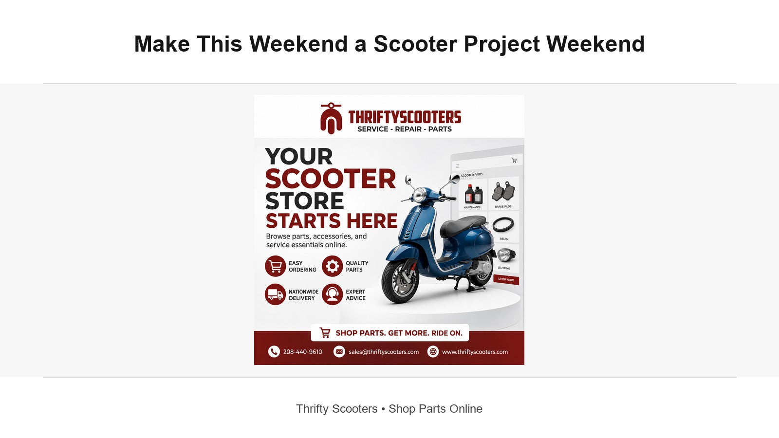 How to Prepare for a Weekend Scooter Project