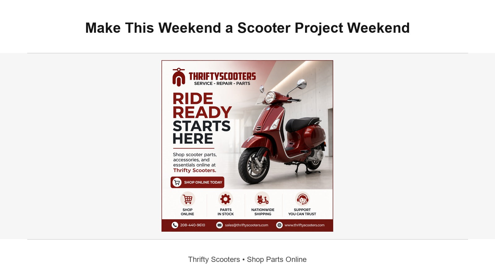 How to Prepare for a Weekend Scooter Project