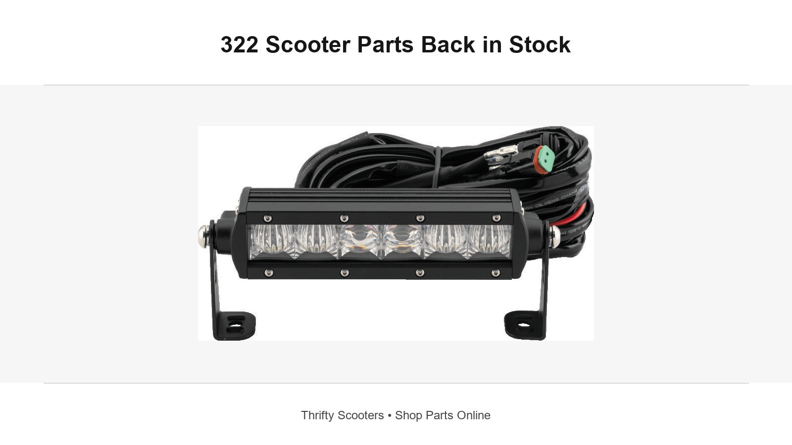 322 Scooter Parts Are Back in Stock