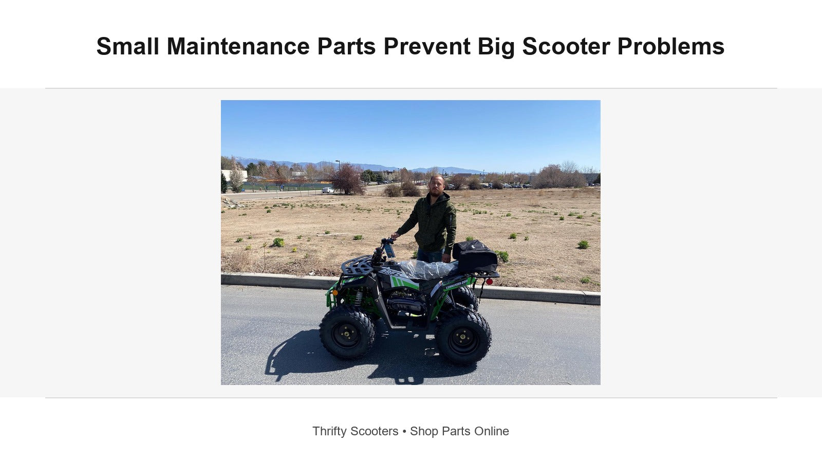 Scooter Maintenance Parts That Prevent Bigger Repairs