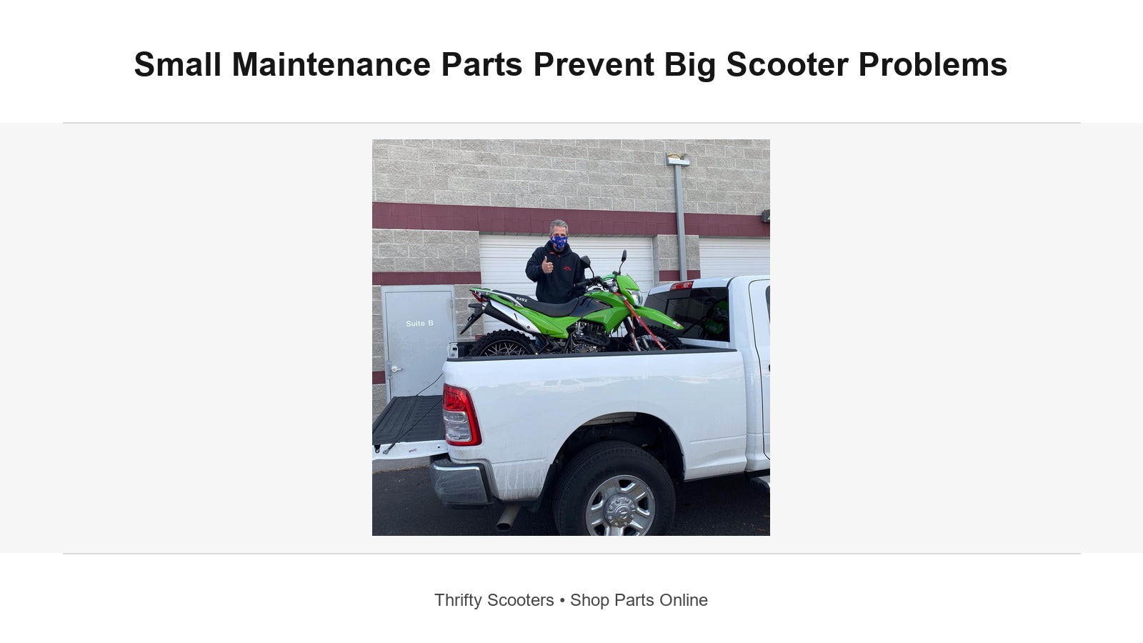 Scooter Maintenance Parts That Prevent Bigger Repairs