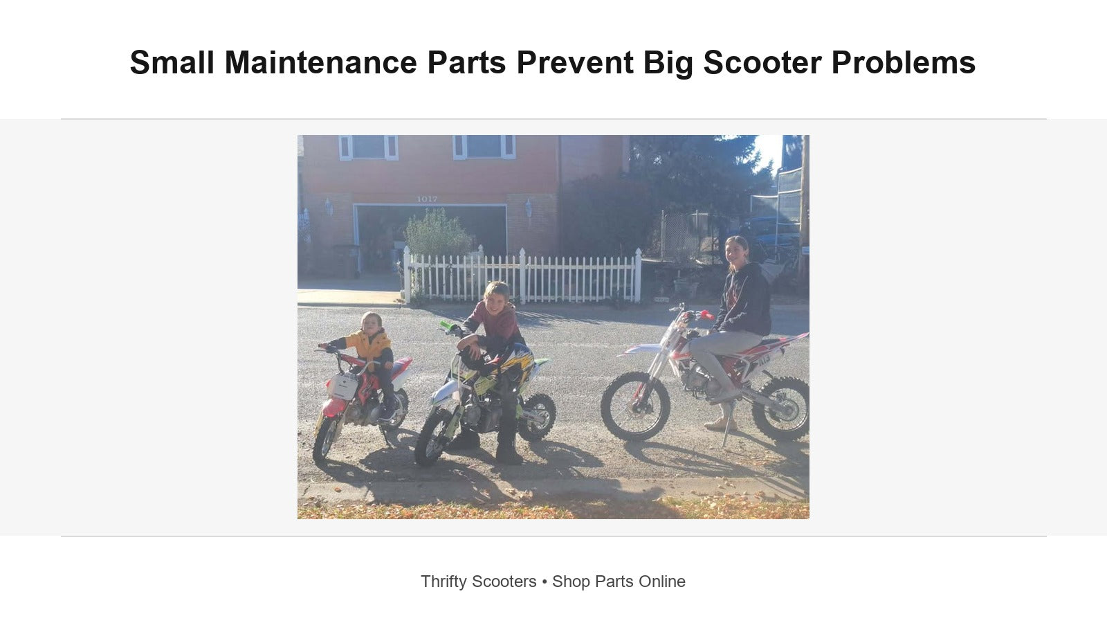 Scooter Maintenance Parts That Prevent Bigger Repairs