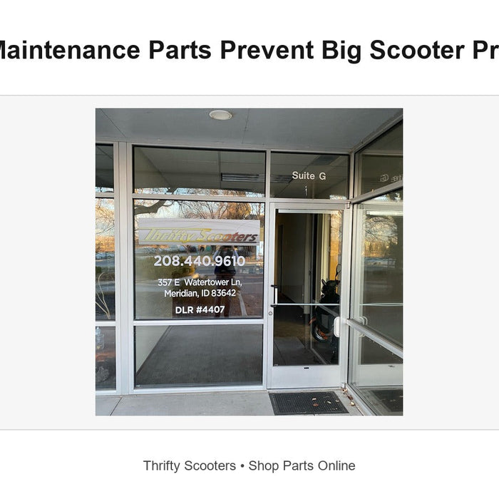Scooter Maintenance Parts That Prevent Bigger Repairs