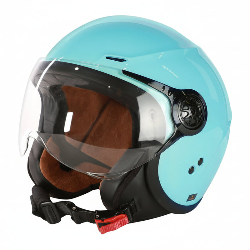 Prima Turquoise 3/4 Helmet w/ Shield - Genuine Color Matched