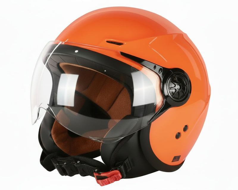 Prima Tangerine 3/4 Helmet w/ Shield - Genuine Color Matched