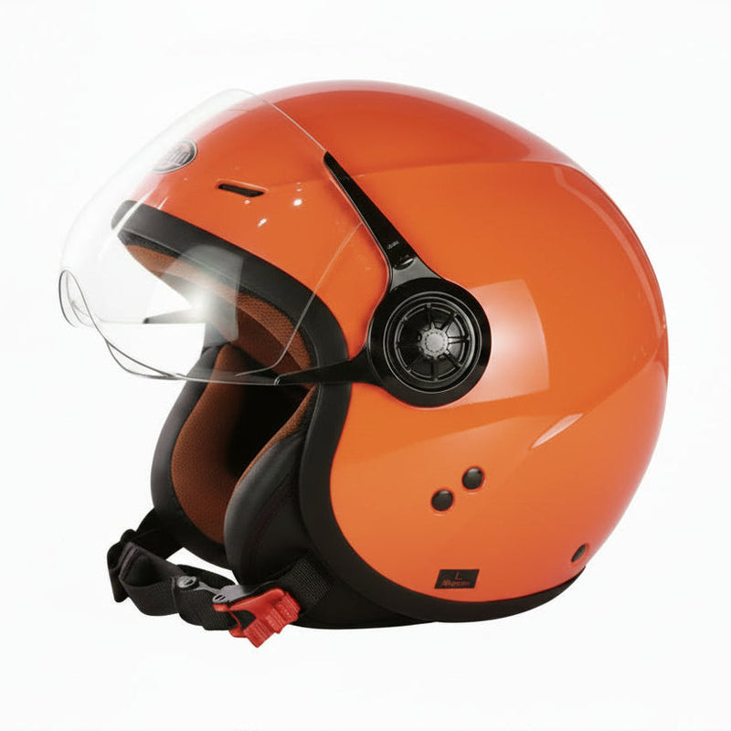 Prima Tangerine 3/4 Helmet w/ Shield - Genuine Color Matched
