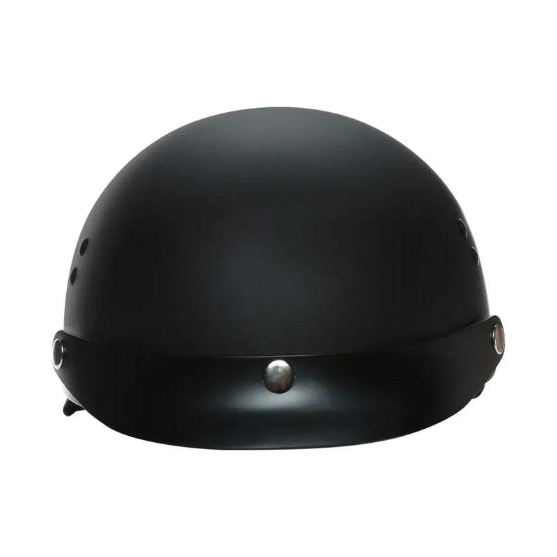 Prima Half Helmet w/ Peak Visor - Matte Black