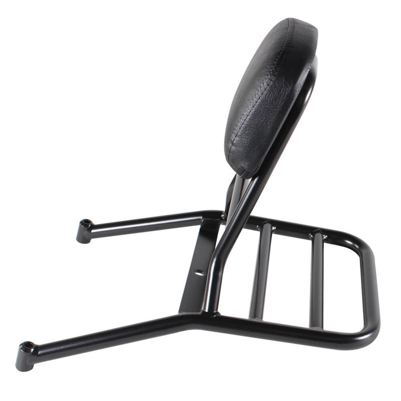 Prima Rear Rack & Backrest: Genuine Buddy- Black