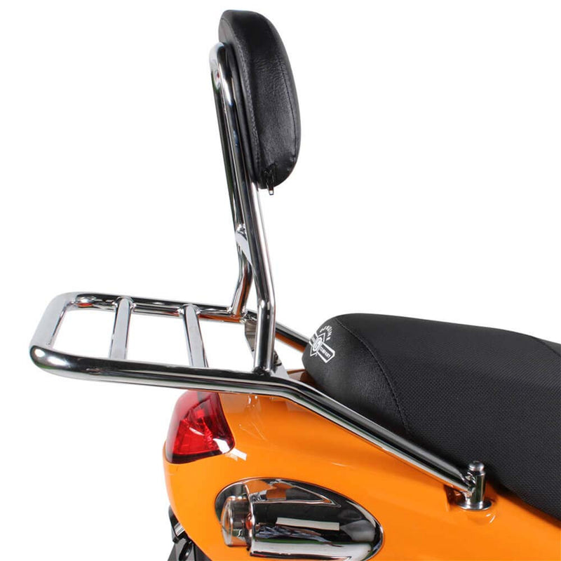 Prima Rear Rack & Backrest - Chrome - Genuine Buddy