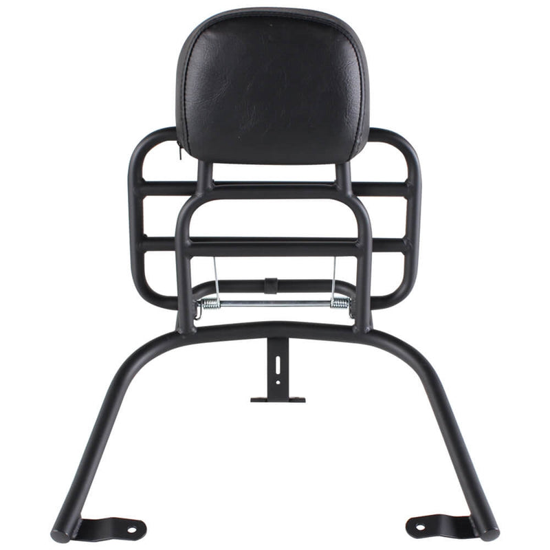 Vespa GTS/GTV Rear Rack with Backrest by Prima: Black