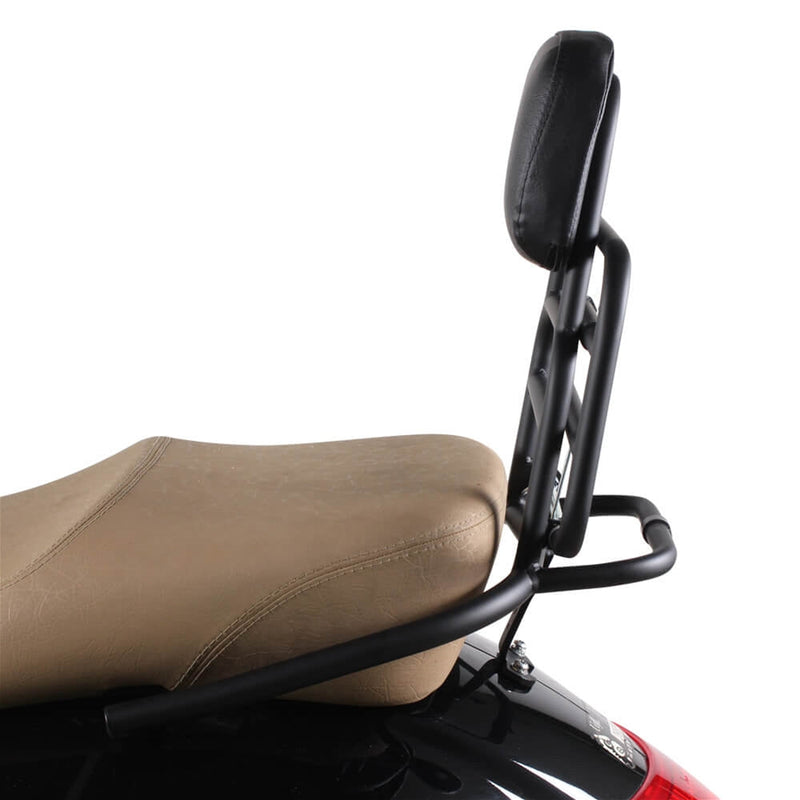 Vespa GTS/GTV Rear Rack with Backrest by Prima: Black