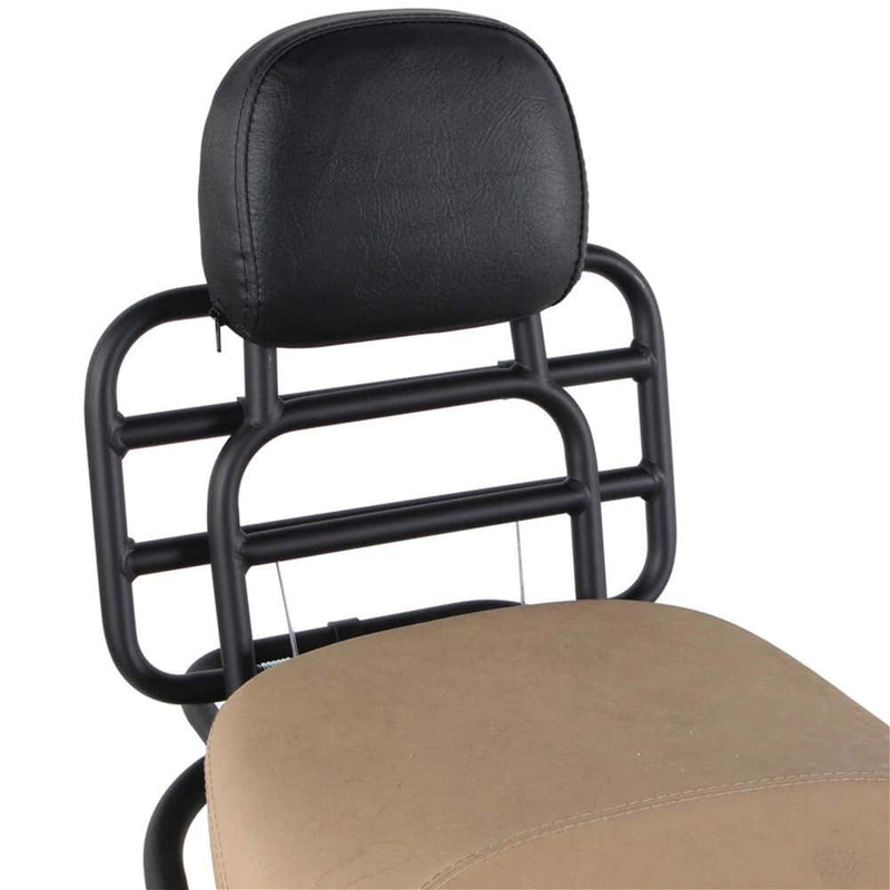 Vespa GTS/GTV Rear Rack with Backrest by Prima: Black