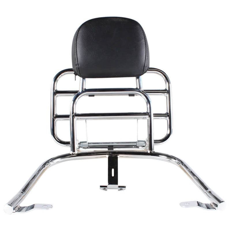 Vespa Primavera & Sprint Rear Rack with Backrest - Chrome