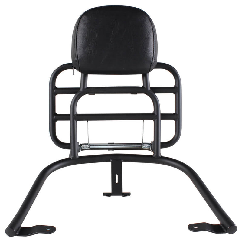 Prima Rear Rack w/ Backrest Black: Vespa Primavera, Sprint