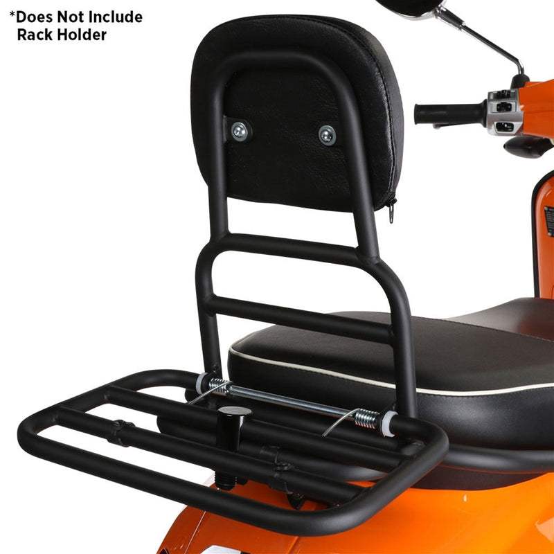Prima Rear Rack w/ Backrest Black | Vespa Primavera Sprint