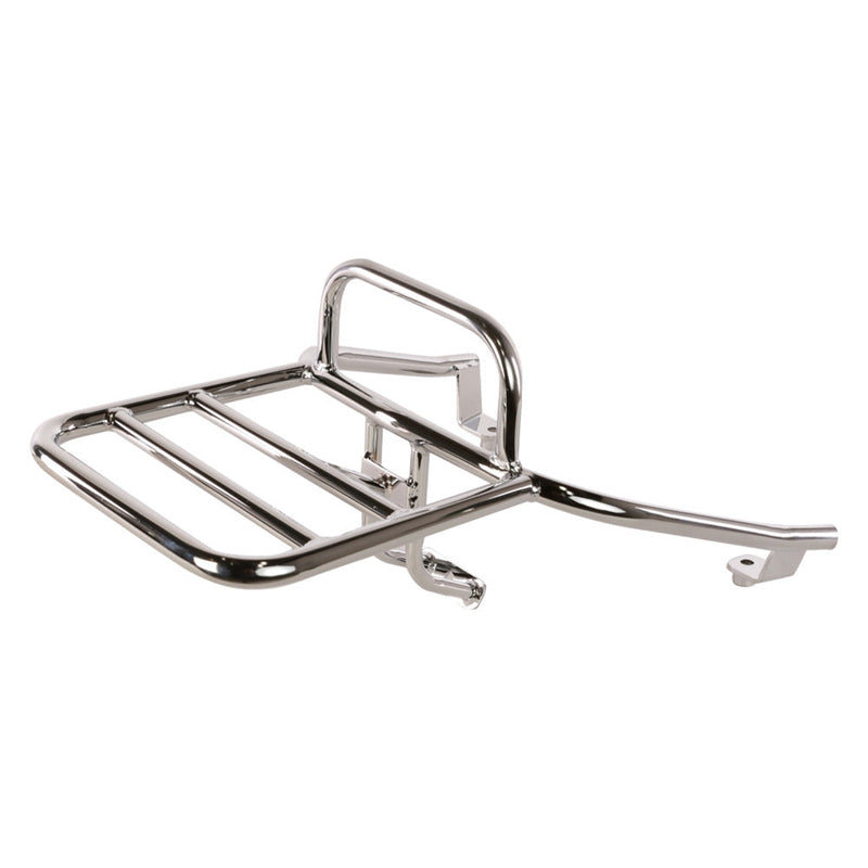 Prima Chrome Flat Rear Rack: Lance Cali & Havana