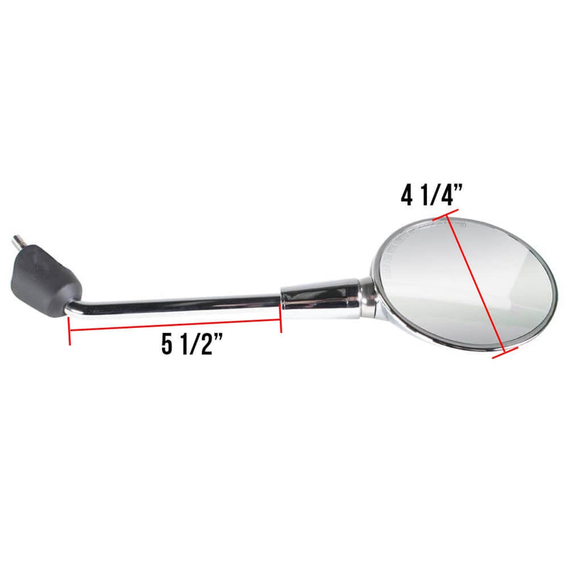 Vespa Primavera 50/150 Left Mirror: Chrome Round