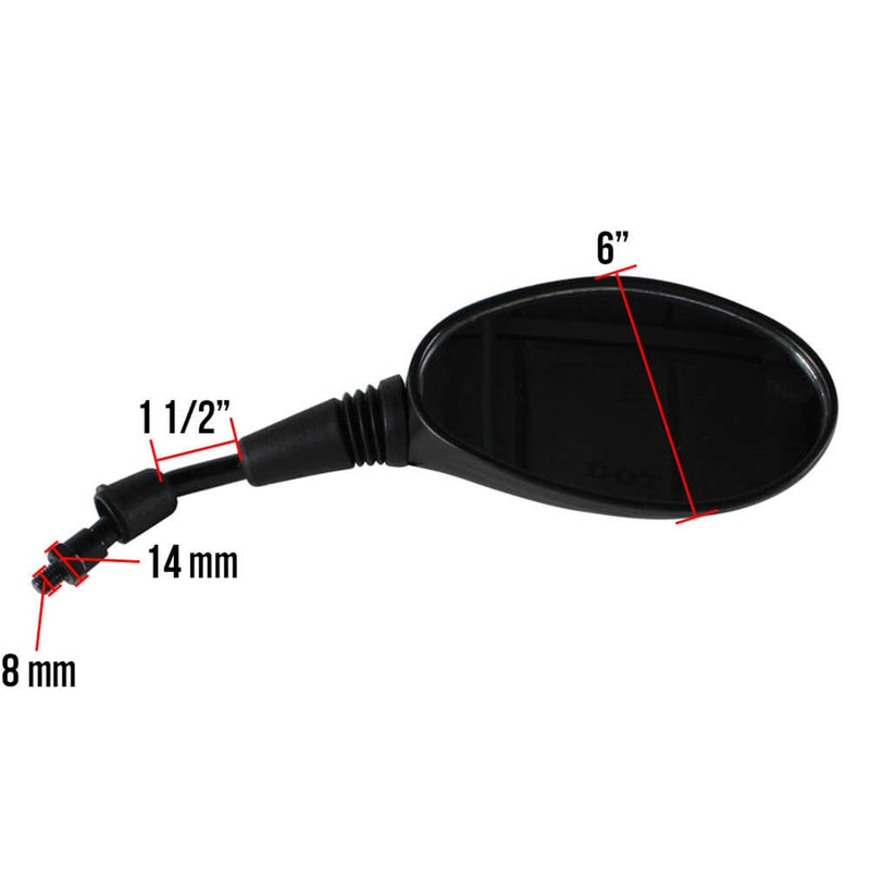 Right Mirror (Black); CSC go., 139QMB Scooters (Reverse thre