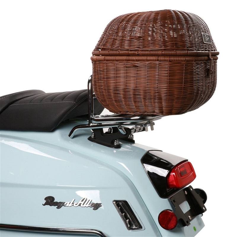 Prima Rear Wicker Basket Topcase (Round) w/ Removable Liner