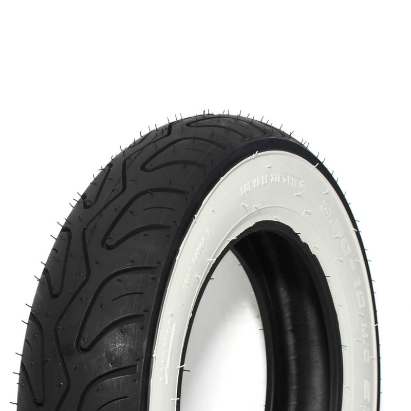 Prima 3.50-10 Whitewall Tire - Tubeless | Vespa & Buddy 170i