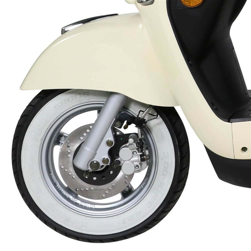 Prima Whitewall Scooter Tire -  3.00-10 - TUBELESS