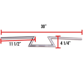 NCY Chrome Z-Bars: Wide 7/8" Universal Handlebars