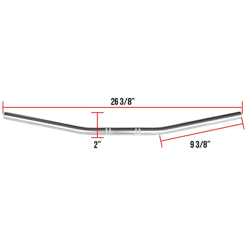NCY Handlebars - Chrome, Flat-track, 7/8" - Universal