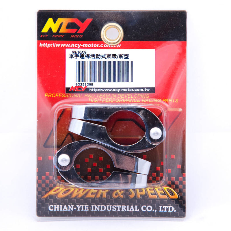 NCY 7/8" Adjustable Crossbar Clamps - Chrome Finish