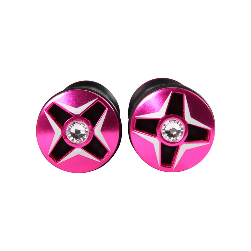 NCY Billet Aluminum Rhinestone Grips (Pink) – Universal 7/8"