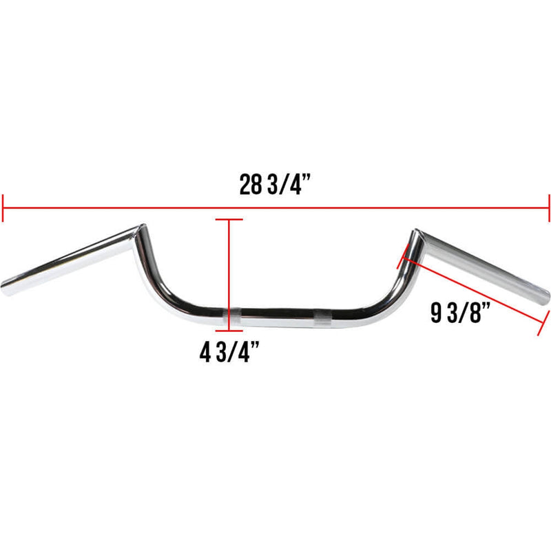 Chrome Clubman Ace Handlebars - 7/8" (22mm)