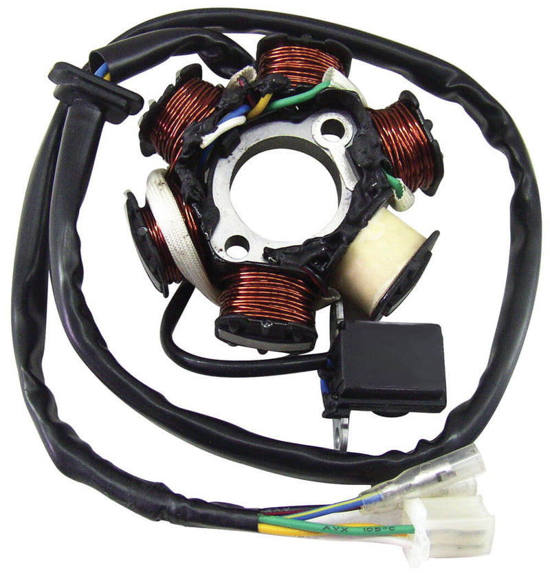 NCY 6-Coil Stator Assembly (5-Wire, AC) – GY6 125-232cc
