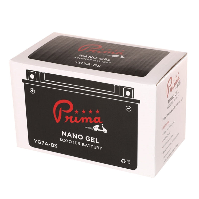 Prima Gel Battery 12V YG7A-BS - Genuine 125/150/170i, CSC Go