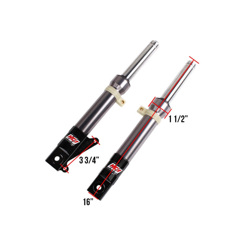 NCY Front Forks (DiscType, Titanium); Honda Ruckus, Dio