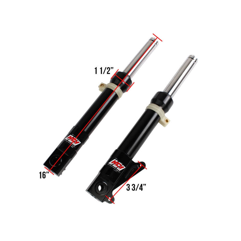 NCY Front Forks (DiscType, Black); Honda Ruckus, Dio