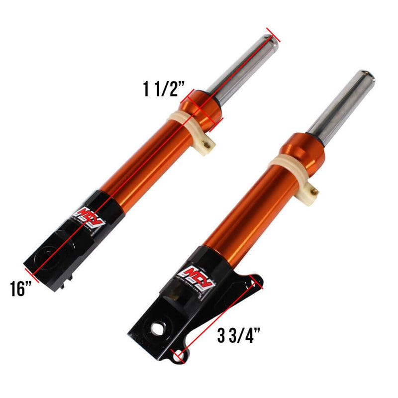 NCY Front Forks (DiscType, Orange); Honda Ruckus, Dio
