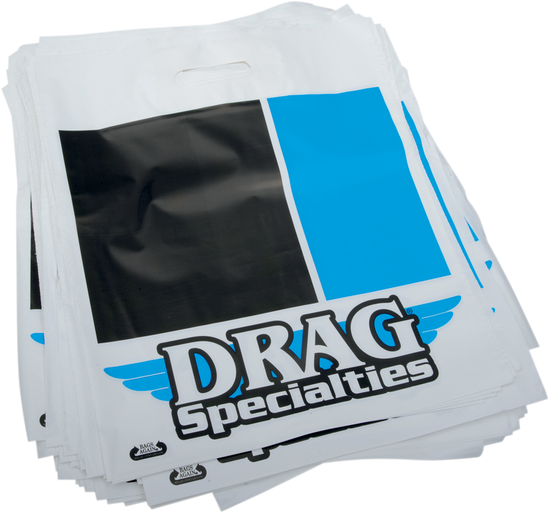 Drag Specialties 9904-0932 Heavy-Duty 2-Mil Plastic Shopping Bags, Pack of 100