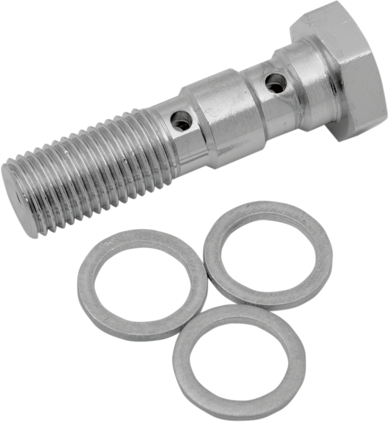 Drag Specialties Banjo Bolt - 3/8-24 - Dual 117 for Universal Brake Lines