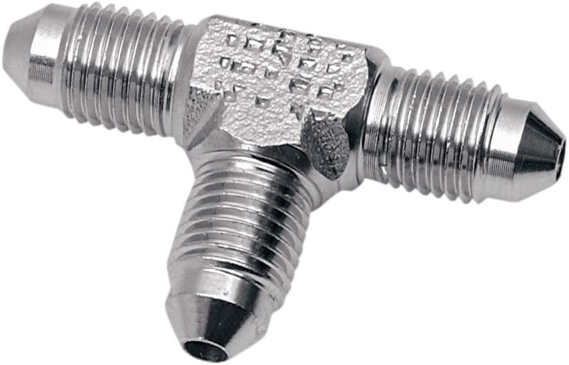 DRAG SPECIALTIES, Drag Specialties #3 Male Fitting - Tee Adapter 298 for Motorcycle Fuel and Brake Lines