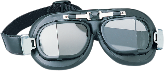 DRAG SPECIALTIES Red Baron Goggle Flat Black with Tinted Lens – Part 220001-BX3