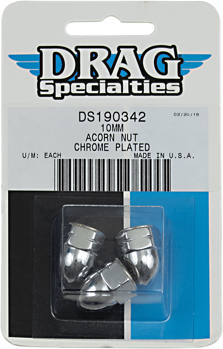DRAG SPECIALTIES, DRAG SPECIALTIES MBP1210 Acorn Nut - 10 mm for Motorcycle Maintenance