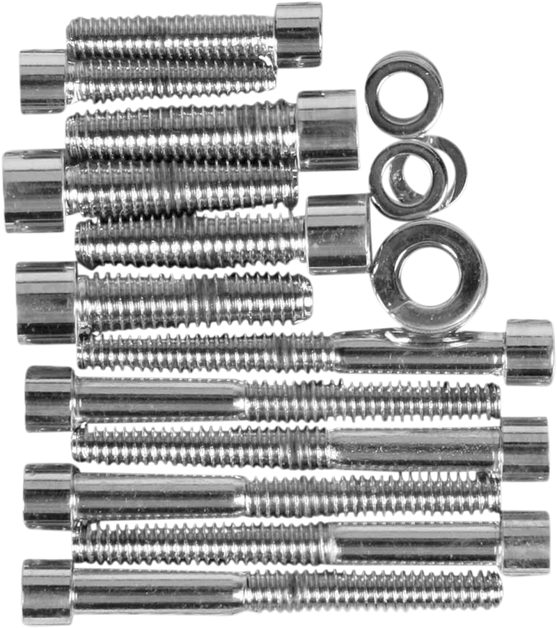 DRAG SPECIALTIES, Drag Specialties MK344S Transmission Side Cover Bolt Set for Harley-Davidson