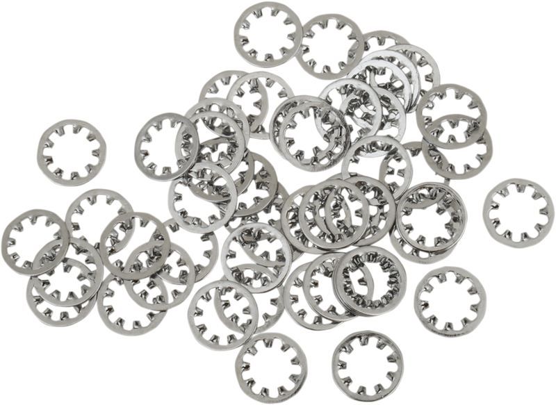 DRAG SPECIALTIES, DRAG SPECIALTIES Inside Washer - Star - Chrome - 5/16 inch MPB458