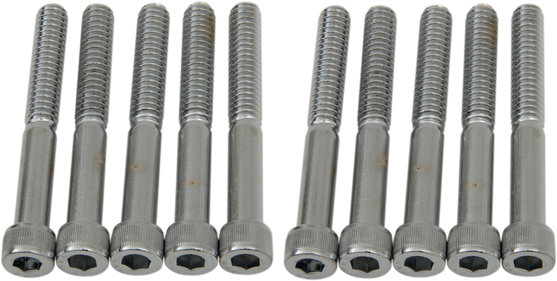 DRAG SPECIALTIES MPB185 Coarse-Thread Socket-Head Bolts, 1/4-20 x 2 inches