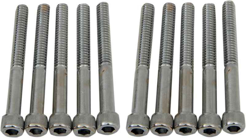 DRAG SPECIALTIES MPB186 Coarse-Thread Socket-Head Bolts, 1/4-20 x 2-1/4" - Pack of Individual Bolts