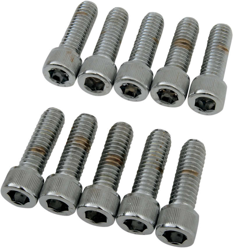 DRAG SPECIALTIES, DRAG SPECIALTIES MPB217 Coarse-Thread Socket-Head Bolts, 5/16-18 x 1 inch, Pack of Individual Hardware Pieces