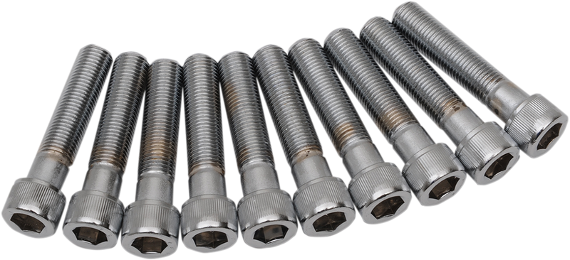 DRAG SPECIALTIES MPB253 Replacement Bolt Pack for Fine Thread Socket-Head Bolts, 3/8"-24 x 1-3/4", 10 Pack