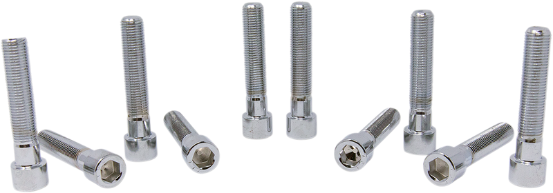DRAG SPECIALTIES MPB254S Fine Thread Socket-Head Bolt Replacement Pack (3/8"-24 x 2") – 10 Pack