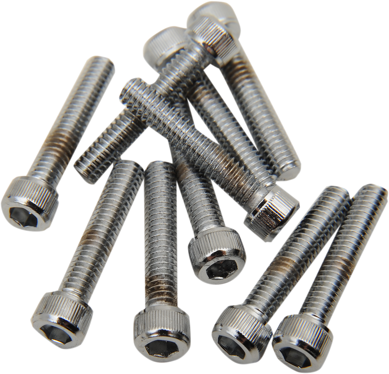 DRAG SPECIALTIES MPB190 Replacement Socket-Head Bolts, Coarse Thread, Pack of 10